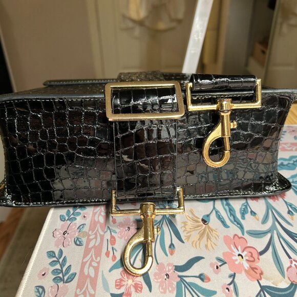 Anine Bing - Felix Black Croc Leather Bag - Picture 8 of 12